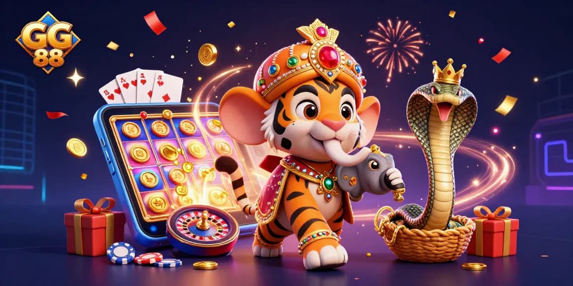 Play casino games like never before at GG 88, with vibrant scenes of excitement and winning opportunities.