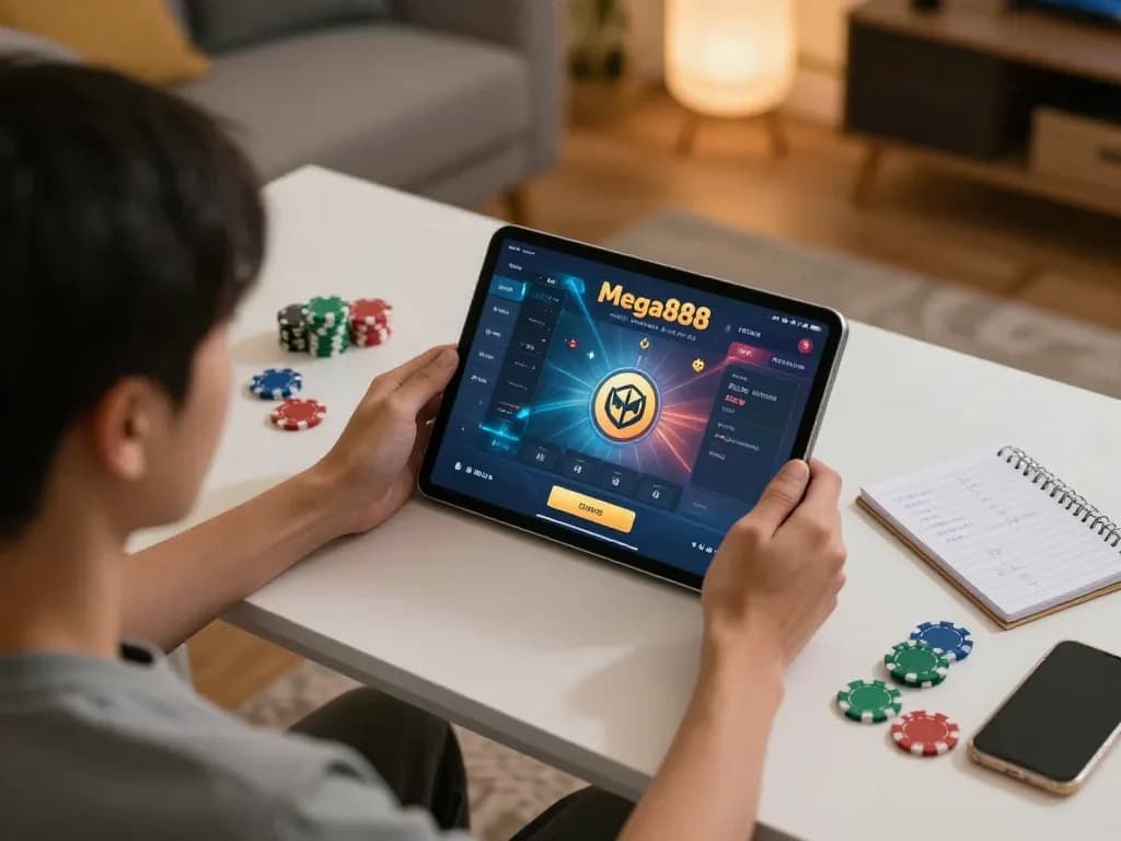 Experience thrilling gameplay as you download Mega888 apk on your tablet for strategic betting