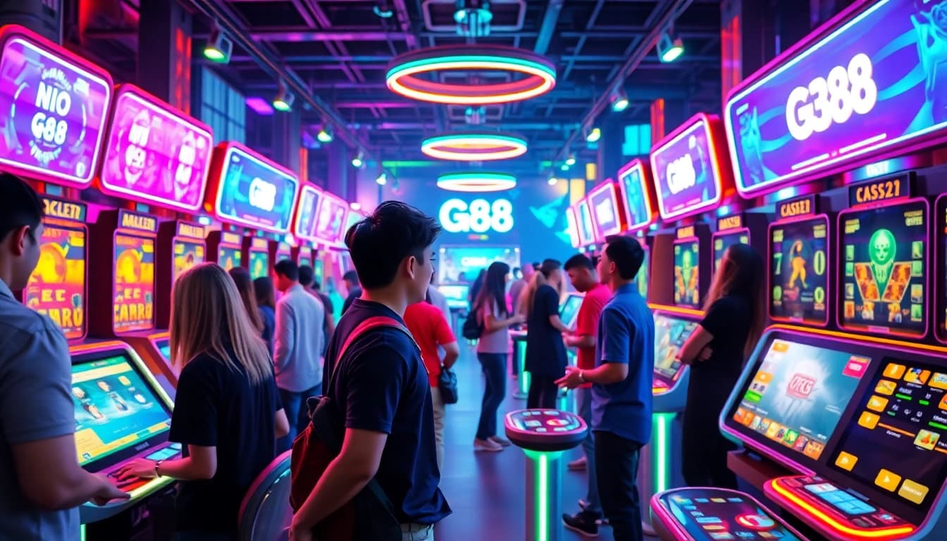 G88 gaming platform interface with diverse players enjoying a vibrant gaming experience.