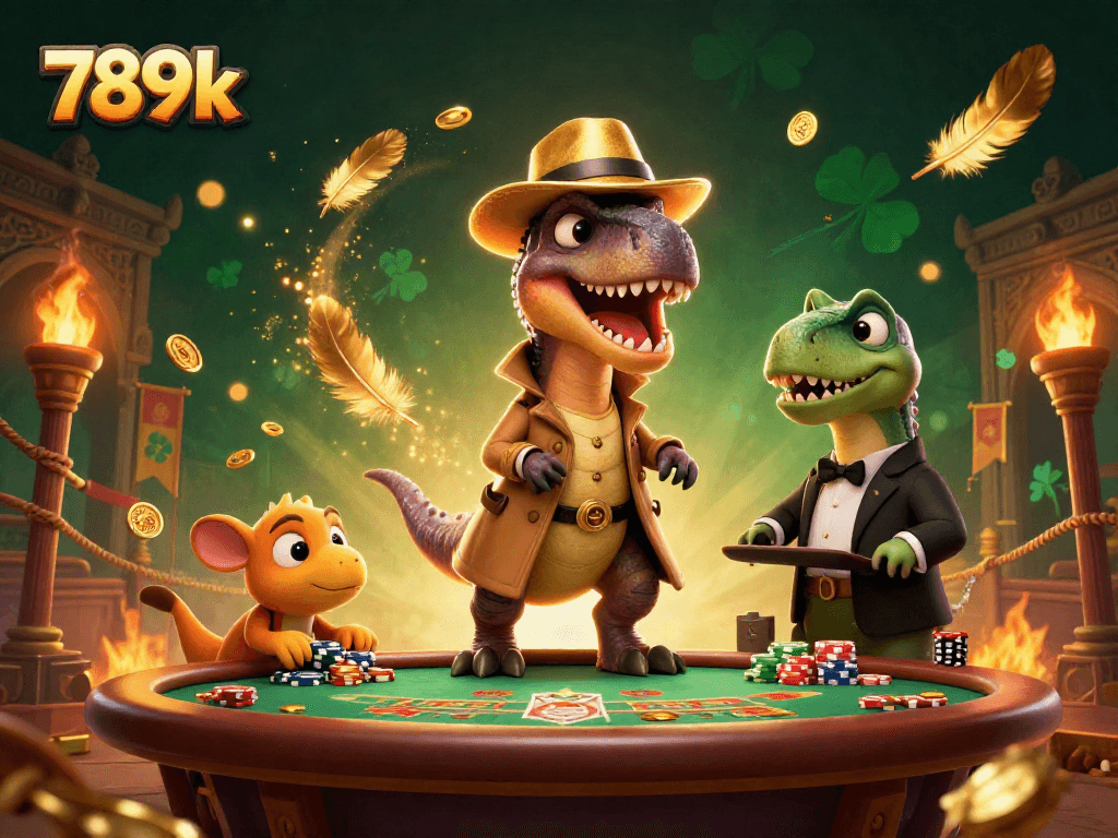 Engage in thrilling action at 789k casino as creatures play blackjack and avoid suspicion.