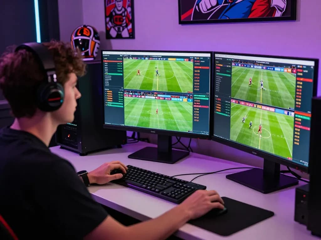 Engage with live betting at keonhacaii88, showcasing intense focus on football odds and matches.