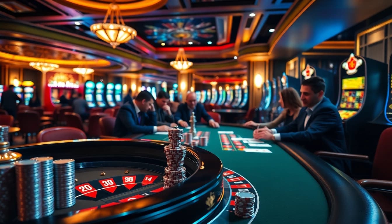 Enjoy thrilling moments at https://hot789.live/ with a vibrant casino scene featuring poker and roulette.