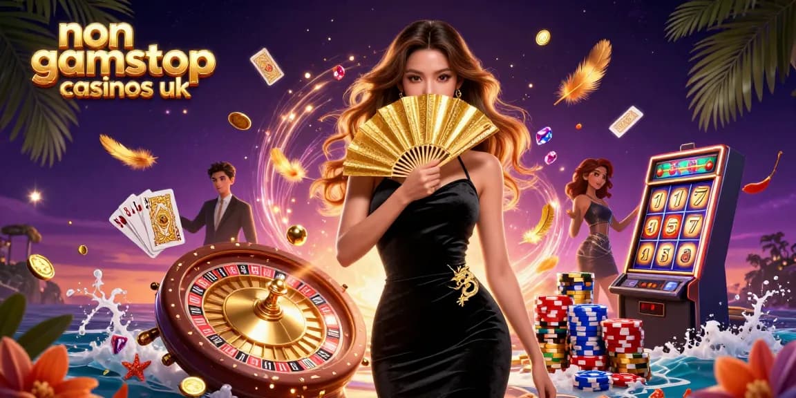 Experience the thrill at non gamstop casinos uk with stunning visuals of spinning roulette wheels and golden treasures.