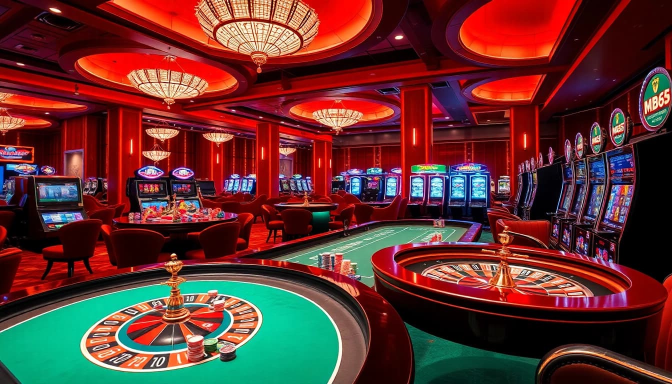 Engage with thrilling casino action at https://mb66-t.com/ with vibrant roulette wheels and poker tables.