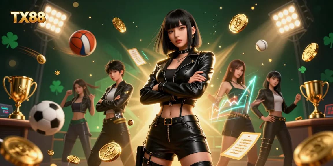 Experience thrilling betting action at TX88 with vibrant visuals and dynamic sports elements.