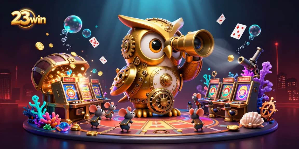 Experience thrilling gameplay at 23win with the most exciting casino adventure illustration.