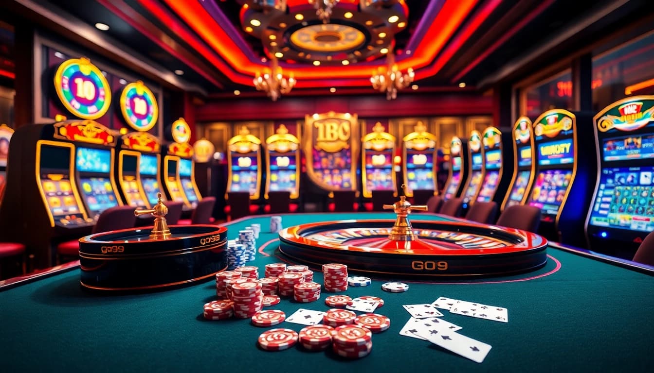 Experience the thrilling excitement of go99 with vibrant casino tables and colorful slot machines.