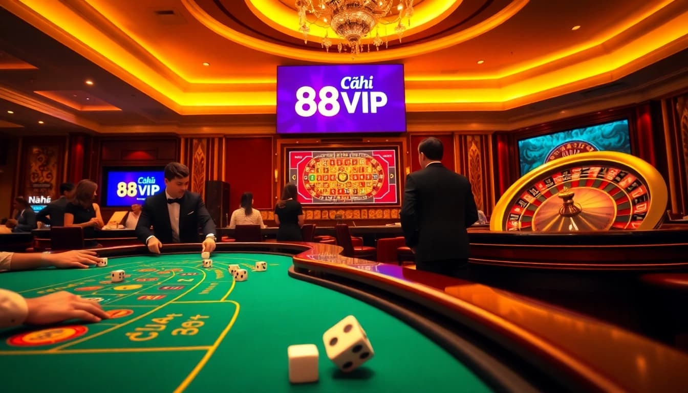 Experience the excitement at Nhà Cái 68VIP Có Uy Tín with vibrant gaming action and luxury atmosphere.
