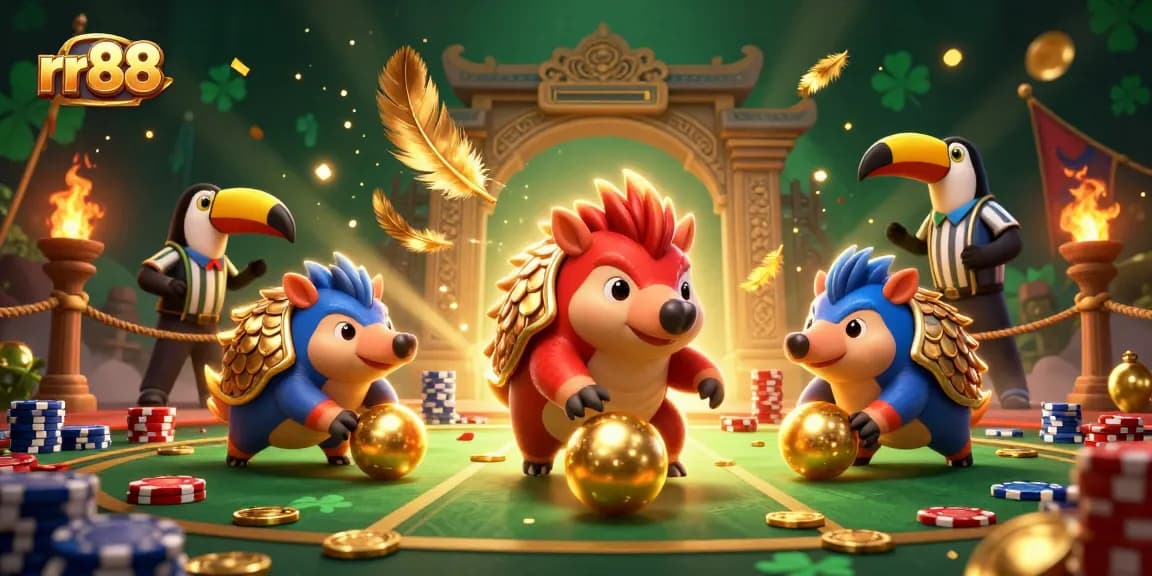Experience thrilling gameplay at rr88 with dynamic pangolins bowling through chips and golden effects.