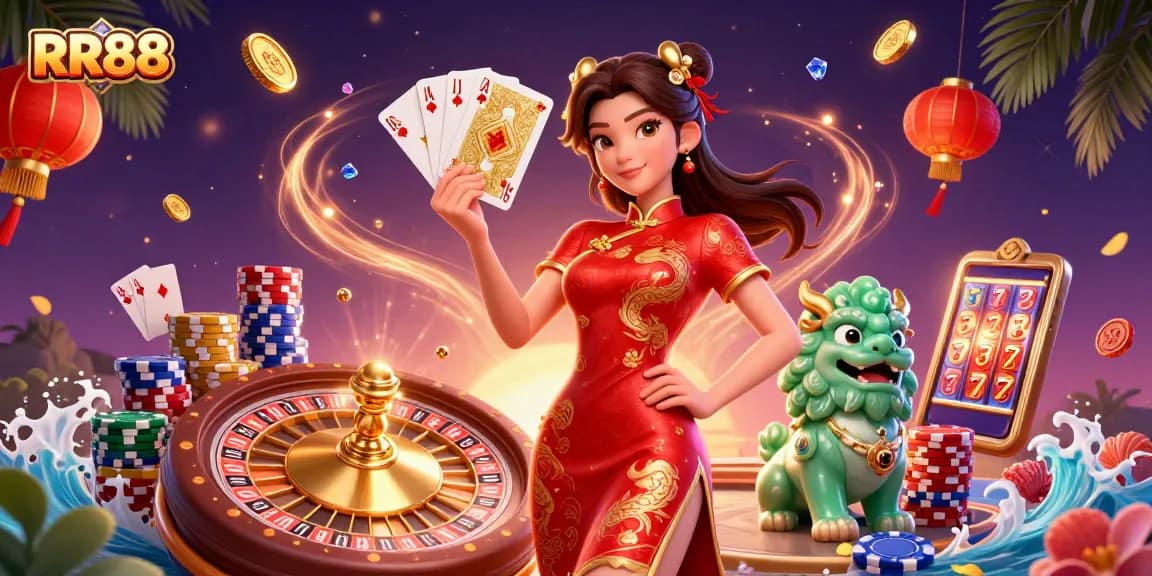 Experience winning strategies at RR88 with vibrant casino elements and luxurious visuals.