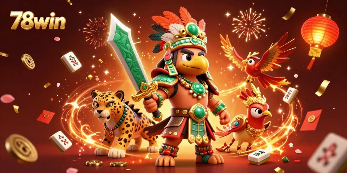 Engage in thrilling gameplay with 78win’s vibrant illustration featuring dynamic casino elements.