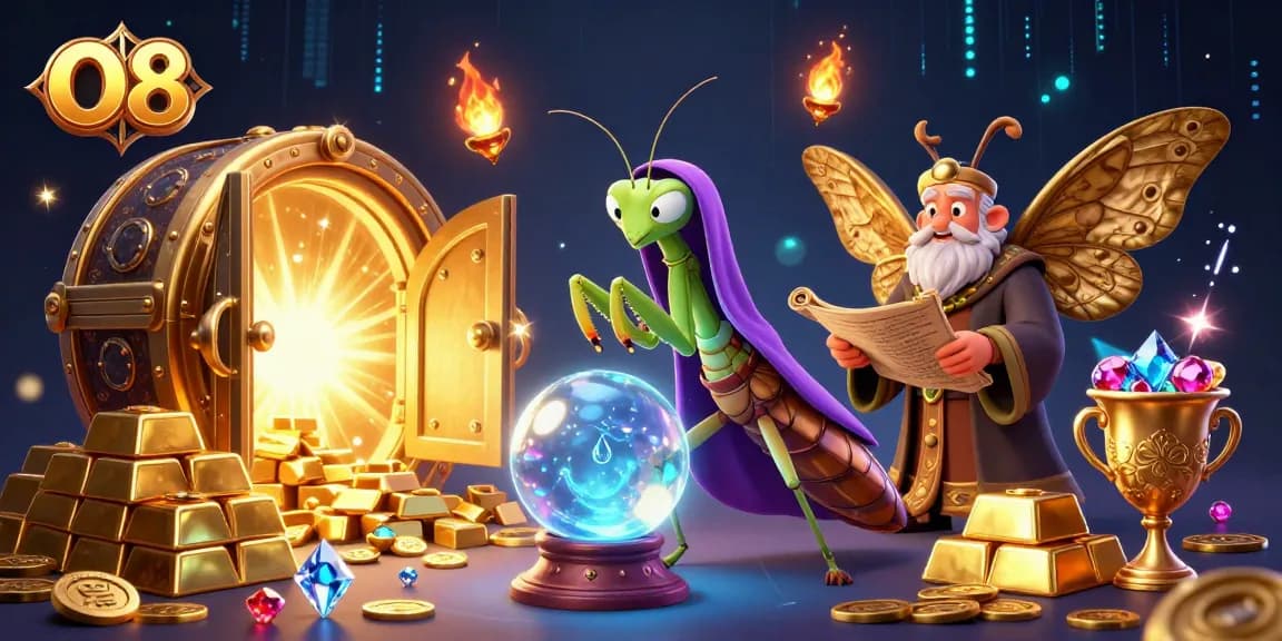 Engage with O8's thrilling casino experience featuring chance and fortune with vibrant visuals.