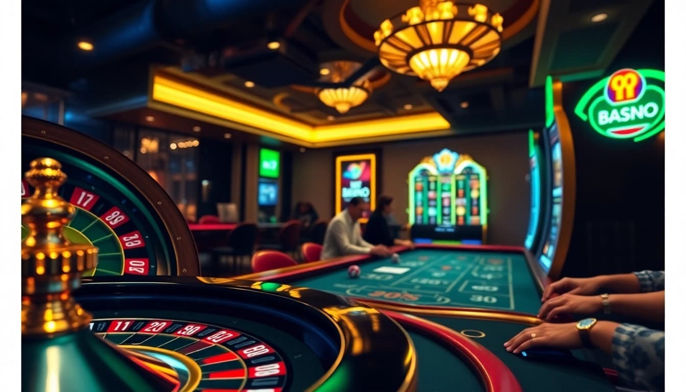 Experience thrilling betting action at ok9 casino with vibrant gaming tables and high-tech slots.