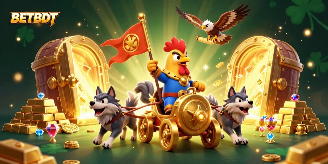 Experience thrilling wins at BETBDT with a visually rich 3D scene showcasing dynamic casino excitement.
