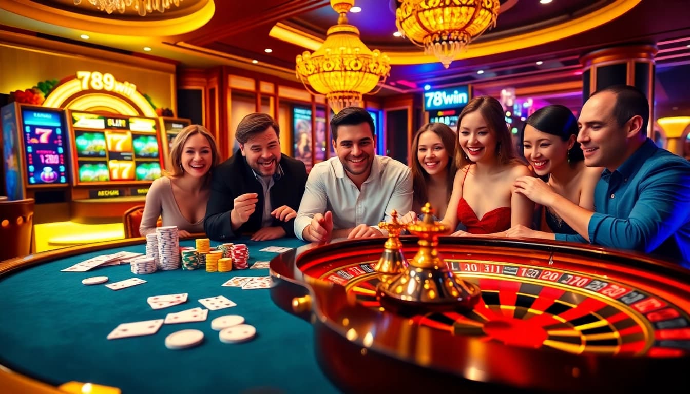 Action-packed scene of players enjoying a game at 789win's online casino