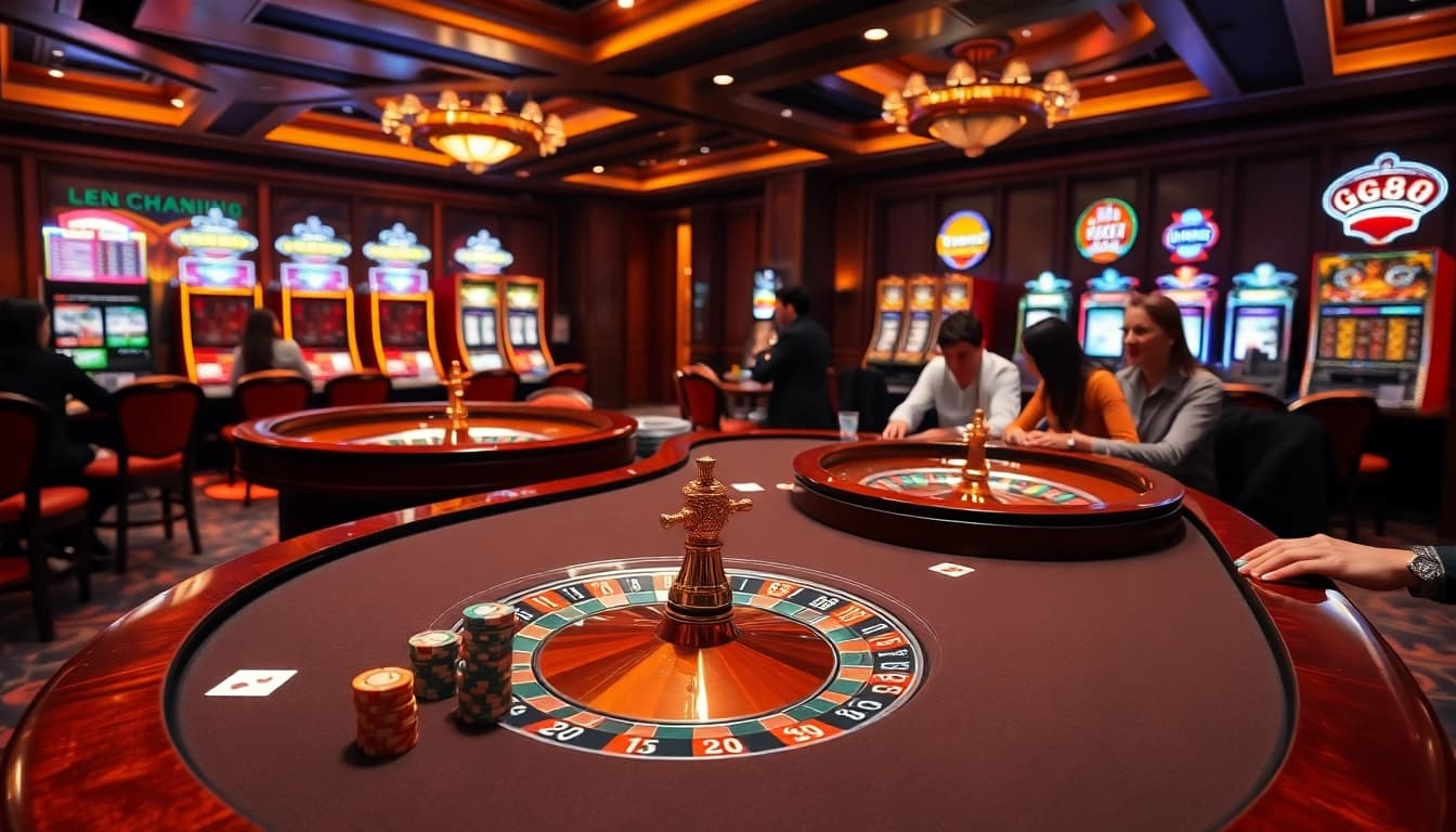 Experience the thrill of gg88 with players enjoying an elegant casino atmosphere.