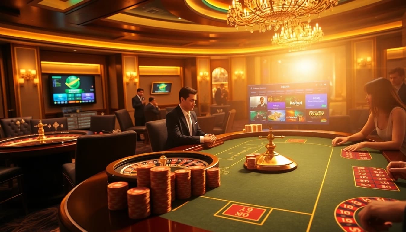 Engage with thrilling high-stakes poker games at https://88aa.law/ featuring vibrant casino tables and chic ambiance.