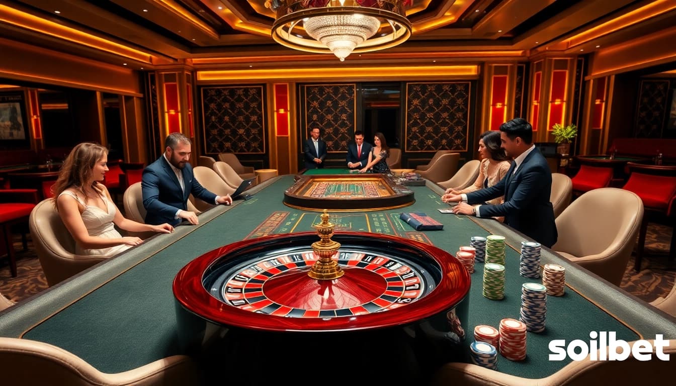 Exciting gaming table experience at เว็บตรง soibet casino with vibrant atmosphere and professional dealers