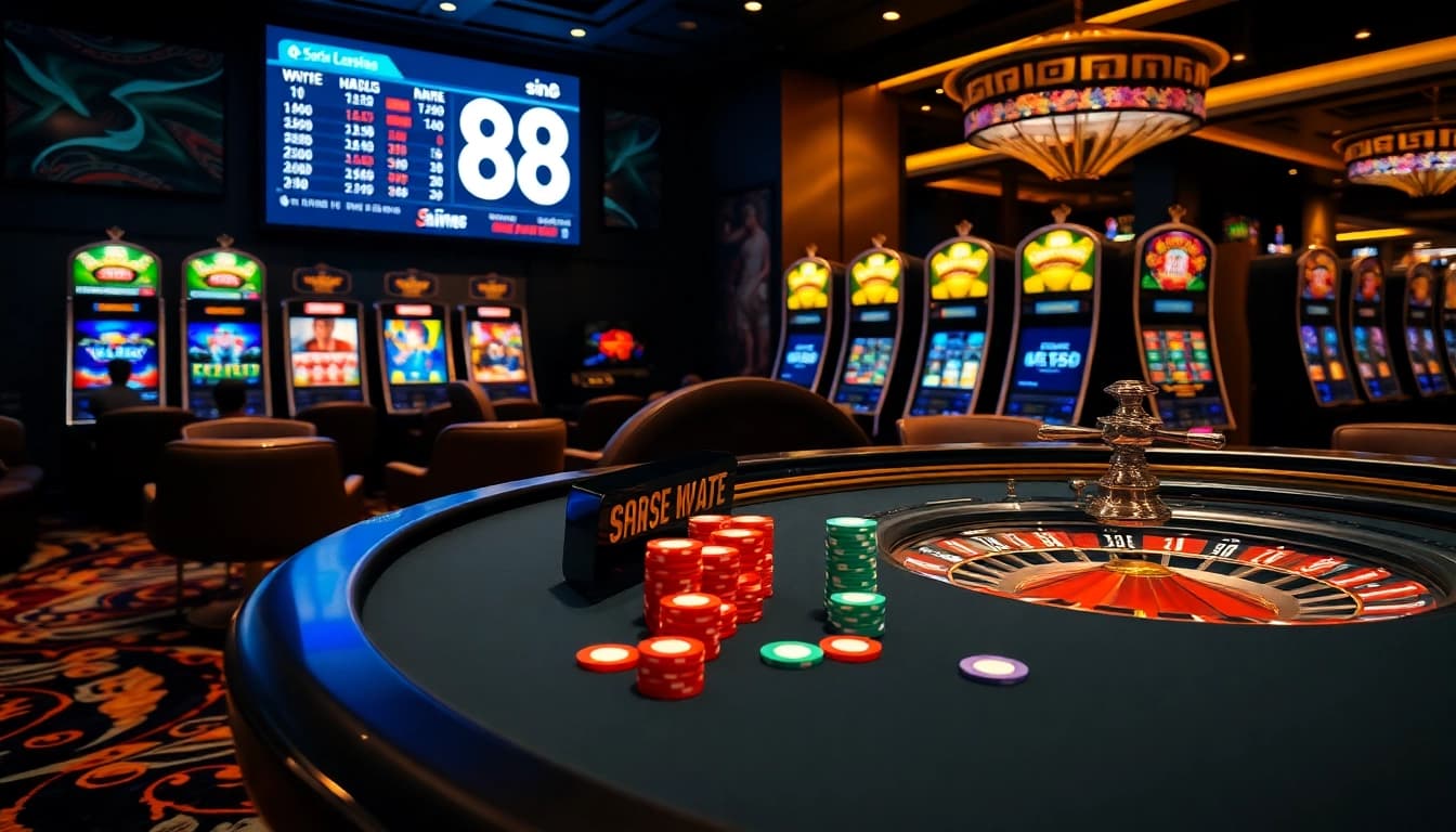Experience thrilling gameplay at sin88 with vibrant casino tables and exciting betting options.