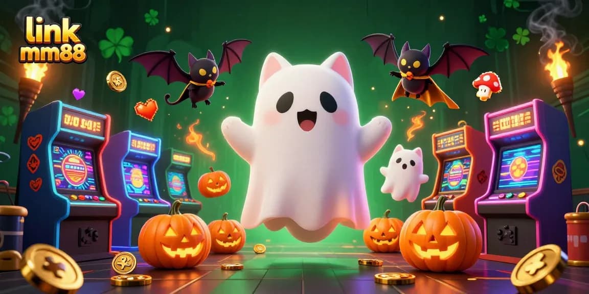 Engage with the excitement of link mm88 at a vibrant casino with animated ghosts and thrilling games.