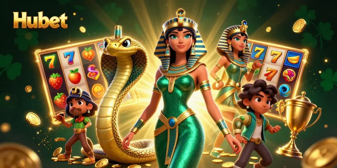 Spin the reels on Hubet with a 3D illustration featuring vibrant slot elements and dynamic casino themes.