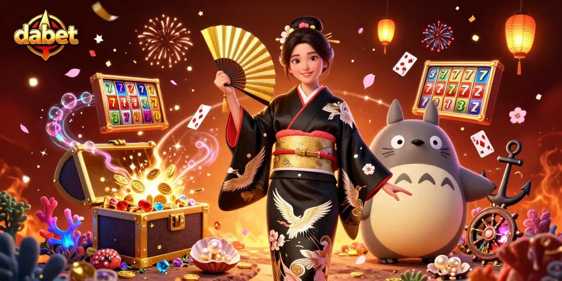 Dabet enchants players with vivid casino excitement, showcasing the joy of winning in vibrant, animated 3D.