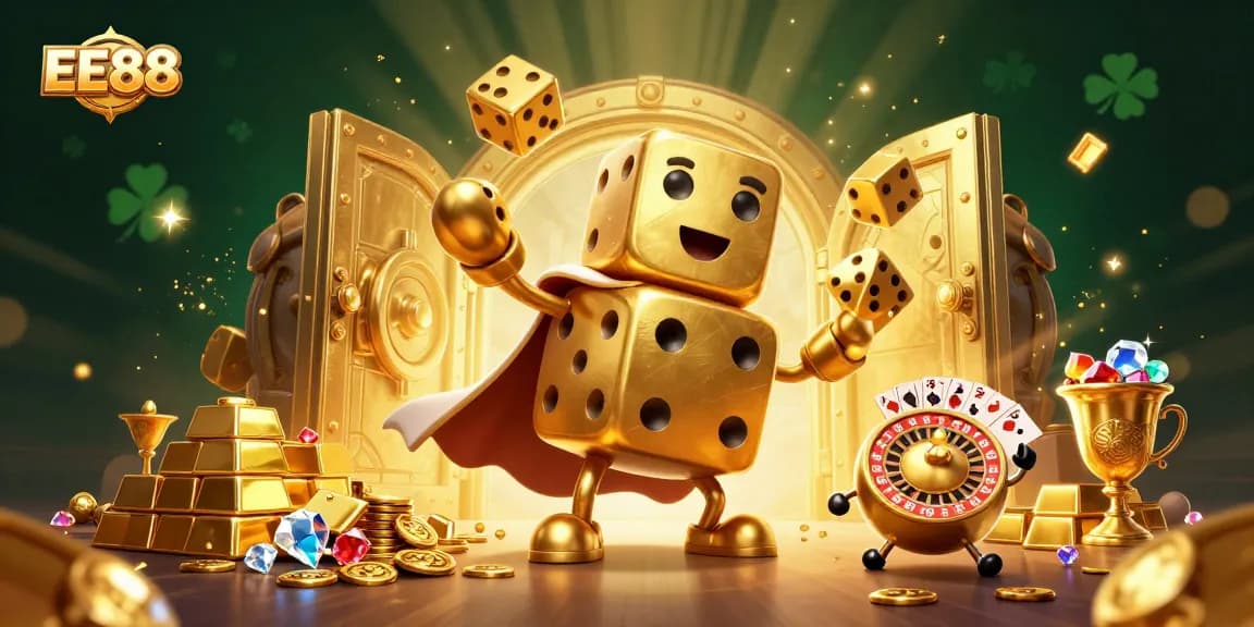 Engage in exciting gameplay with EE88's vibrant 3D casino elements and characters.