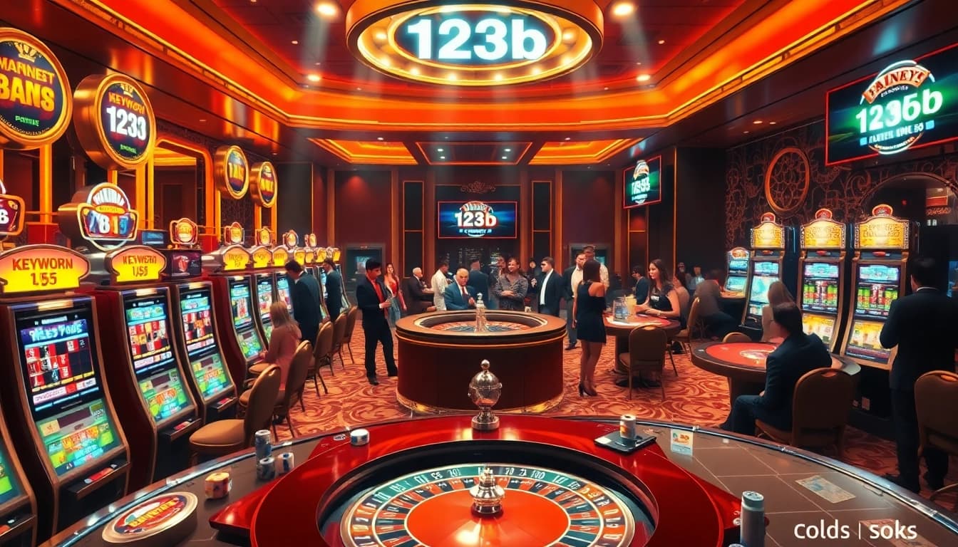 Experience thrilling gambling excitement at 123b with vibrant slot machines and poker tables.