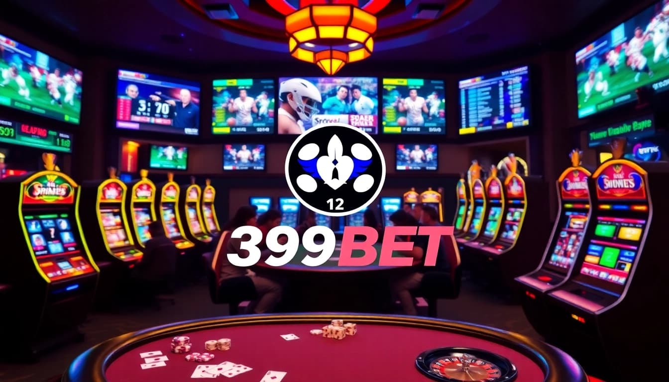 Experience thrilling online gambling with vibrant visuals at 399BET's casino tables and exciting games.