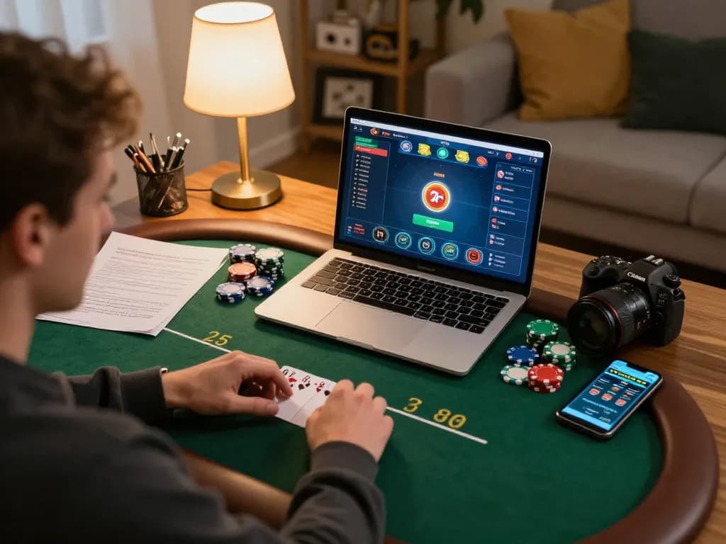 Players enjoying online poker at LV88 with engaging strategies and warm home settings.