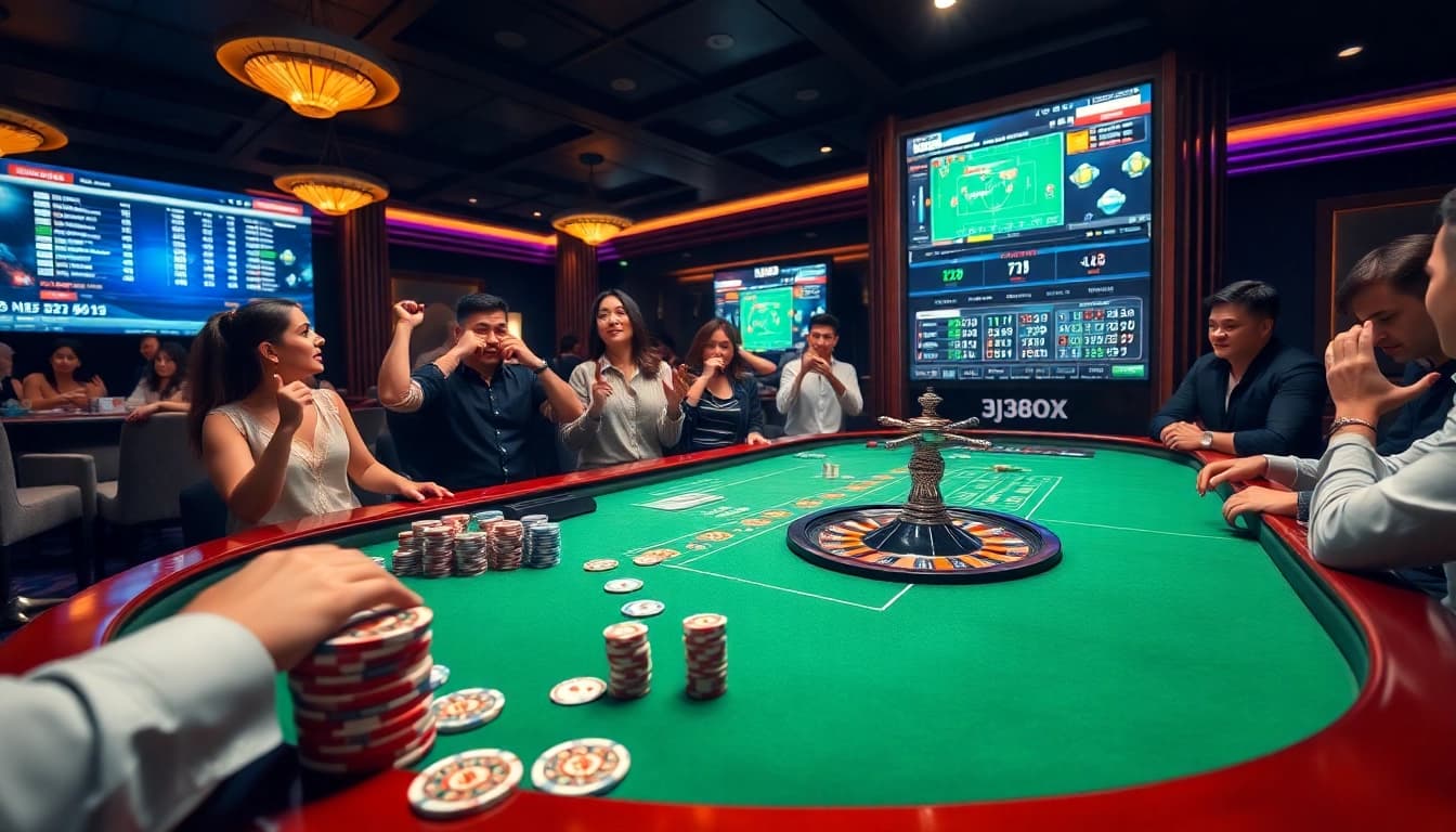 Experience the thrill of betting at BJ88 casino with dynamic gameplay and vibrant tables.