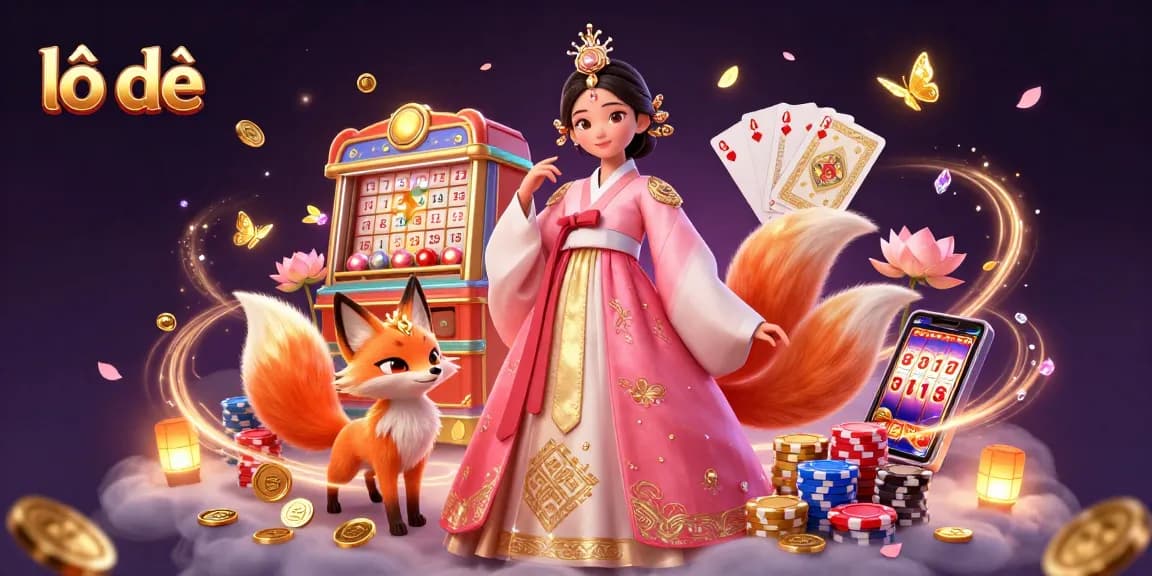 Win big with lô đề as a lucky woman celebrates in a vibrant 3D casino scene.