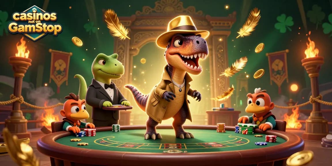Experience the thrill at casinos not on GamStop with vibrant characters and gambling action.