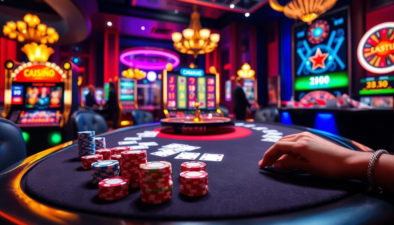 Experience thrilling gaming at https://win678.gr.com/ with vibrant poker tables and luxurious slot machines.