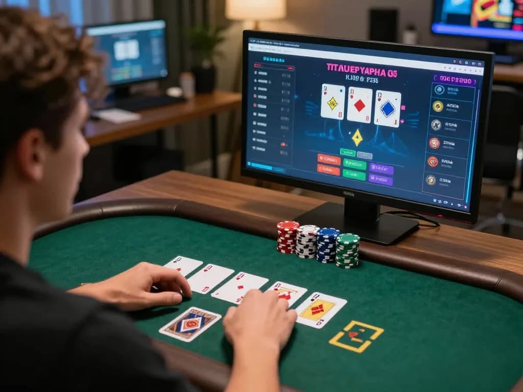 Experience strategic online gaming with Tic88 in an engaging blackjack setup, showcasing focused gameplay and betting options.