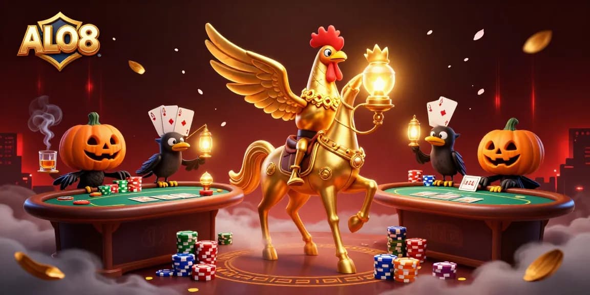Engage in exciting gameplay at ALO8 with vivid characters and casino vibes.