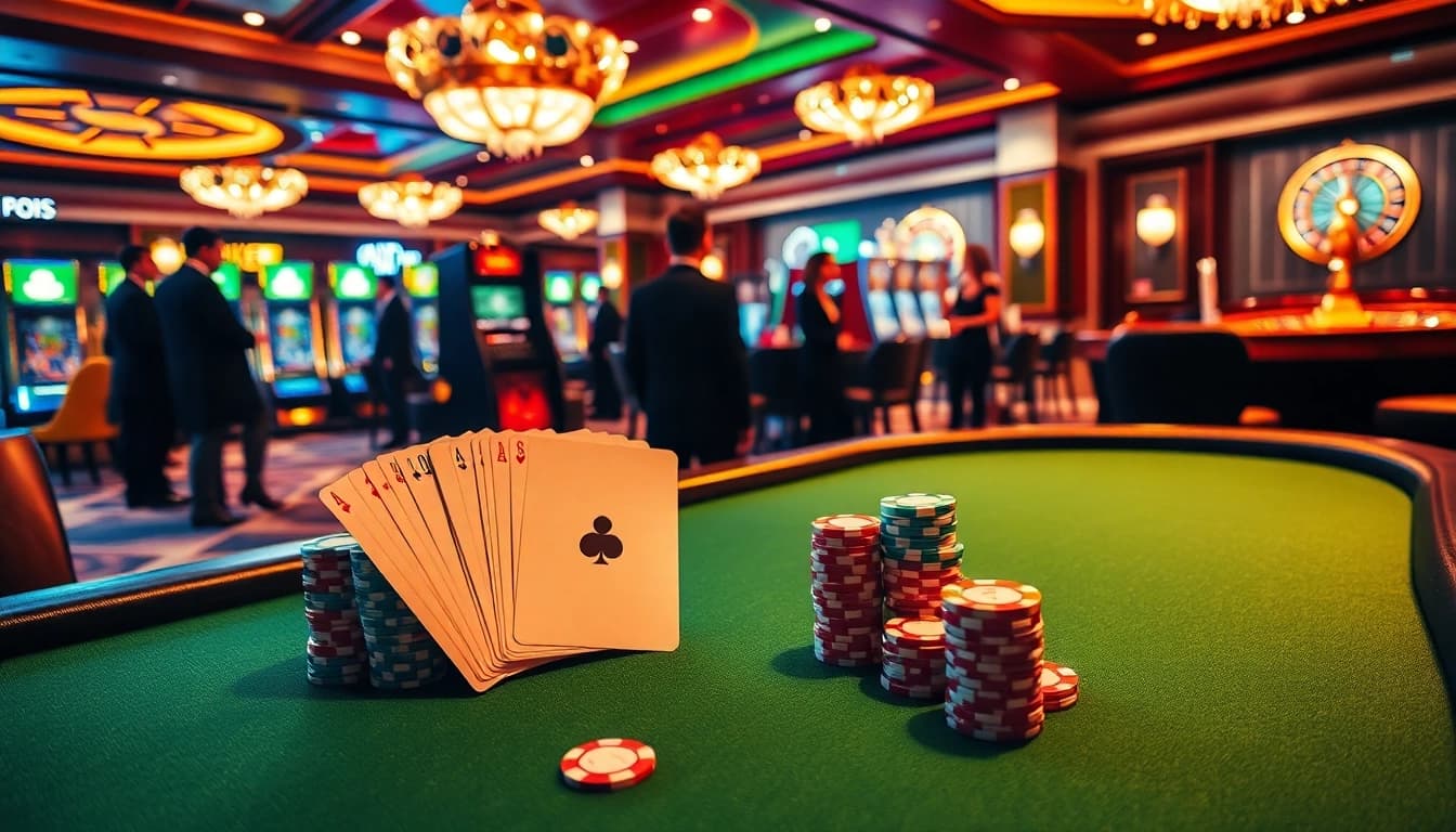 Experience the thrill of rikvip gaming with vibrant casino tables and lively action.