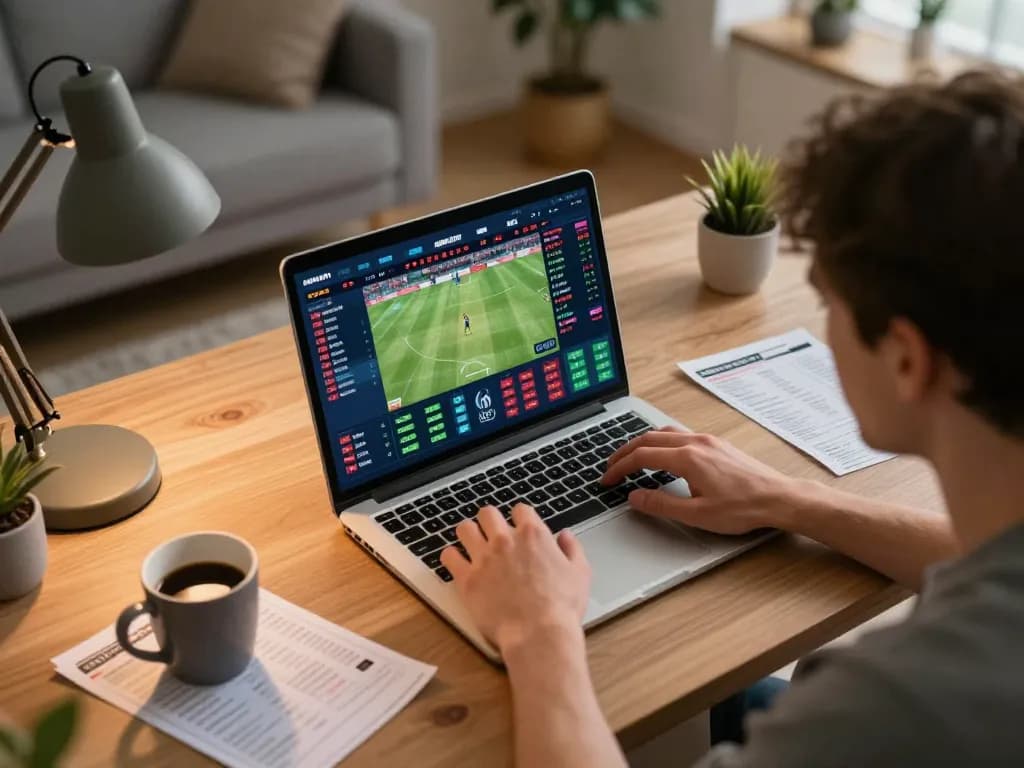 Engage with llwin sports betting strategically from a cozy home office setup with live odds.