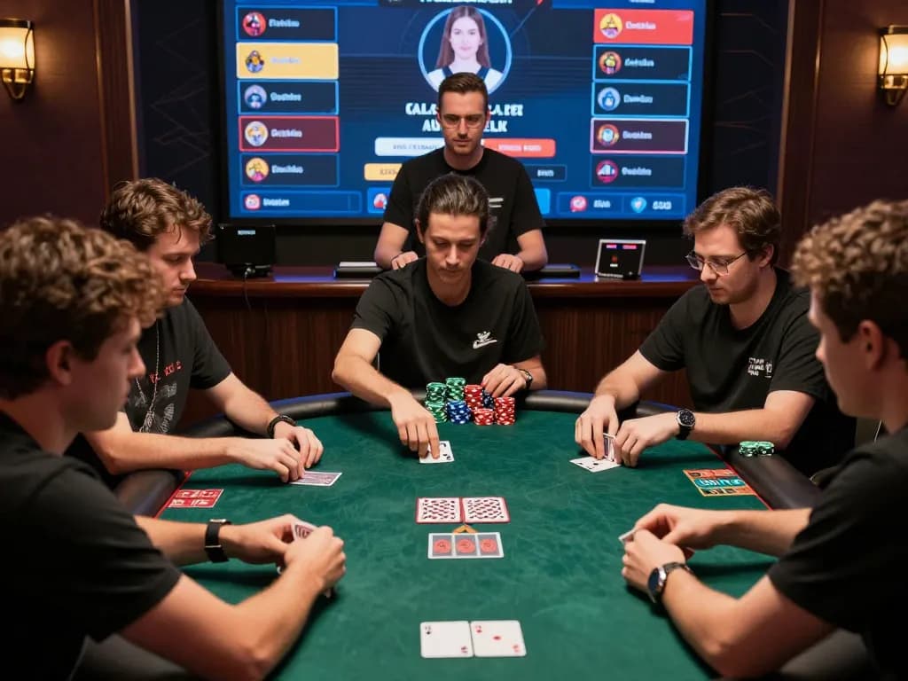 Players compete in an online poker game at ga6789, showcasing excitement and strategy in action.