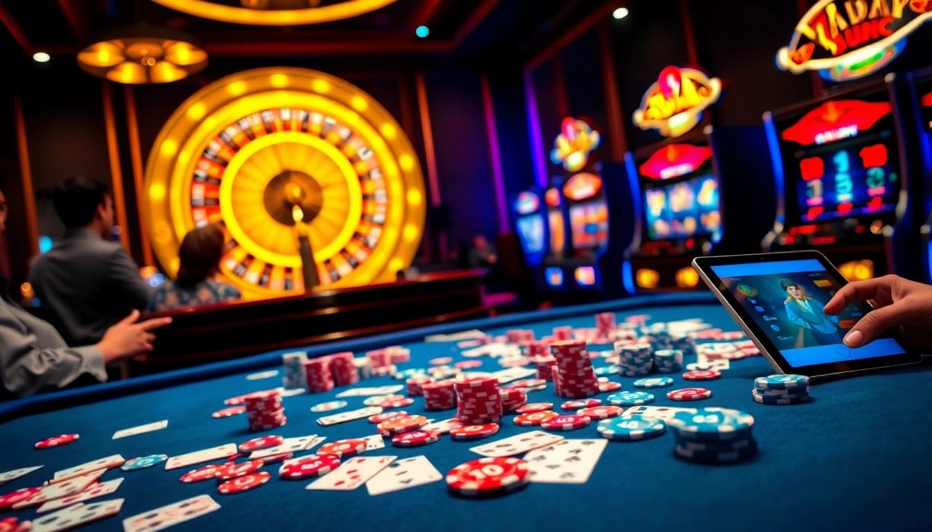 Experience thrilling games at 77ball cc with vibrant casino elements and engaging players.