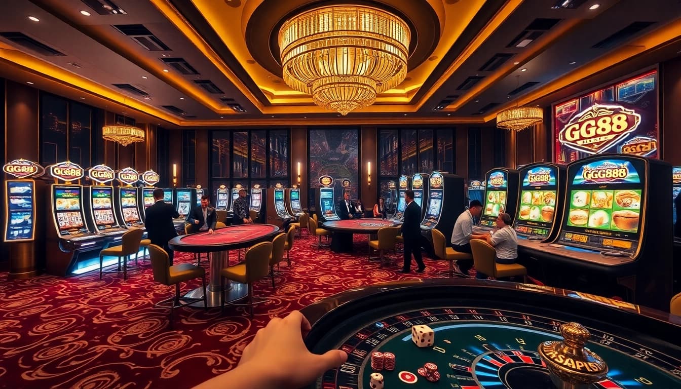 Experience the excitement of GG88 at a vibrant casino with thrilling games and luxurious atmosphere.