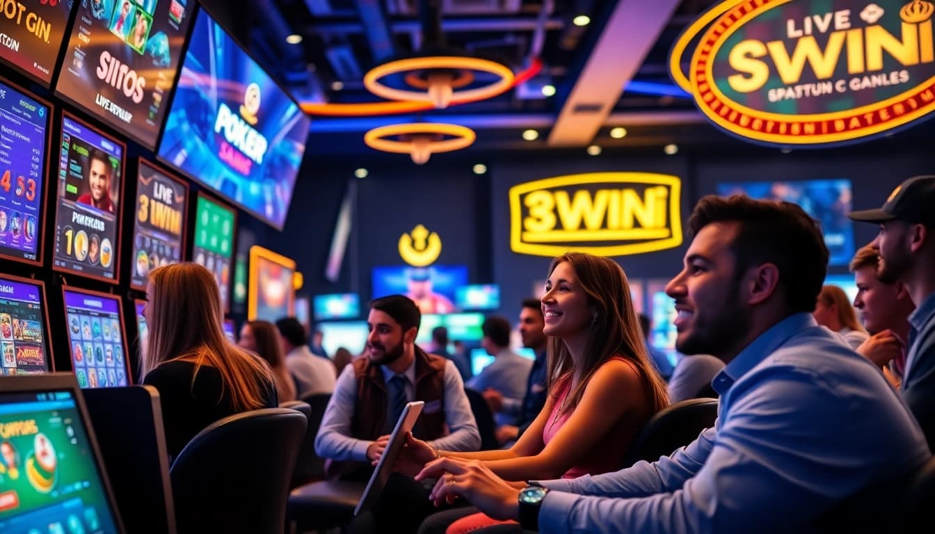 Exciting online casino scene at 58win, featuring players engaging in various games.
