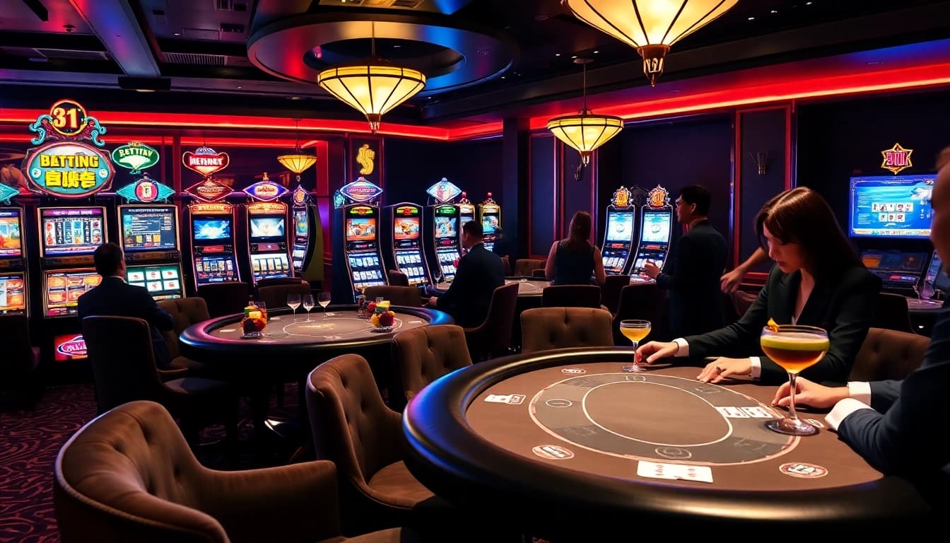 Lương Sơn TV offers an exciting online poker experience with professional dealers in a luxurious casino setting.