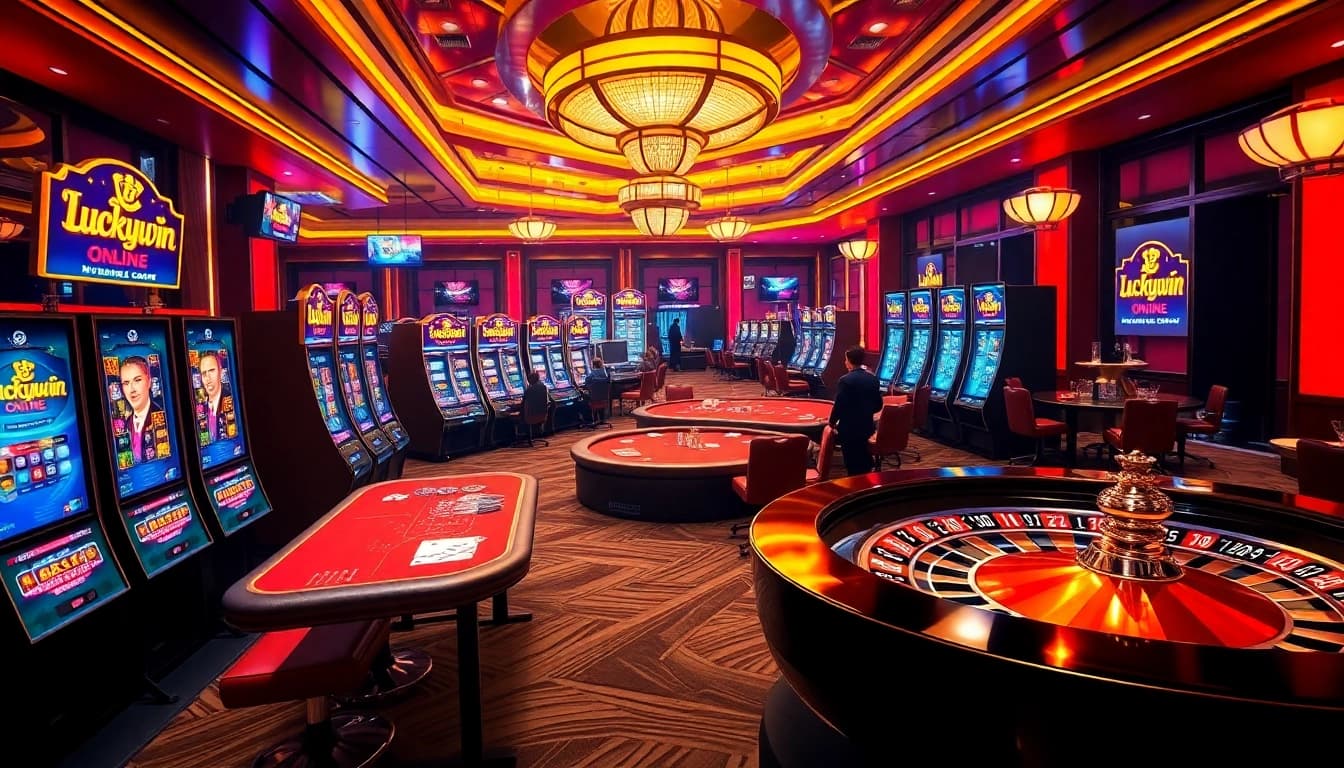 Play exciting games at Luckywin Casino with vibrant tables and thrilling slots.