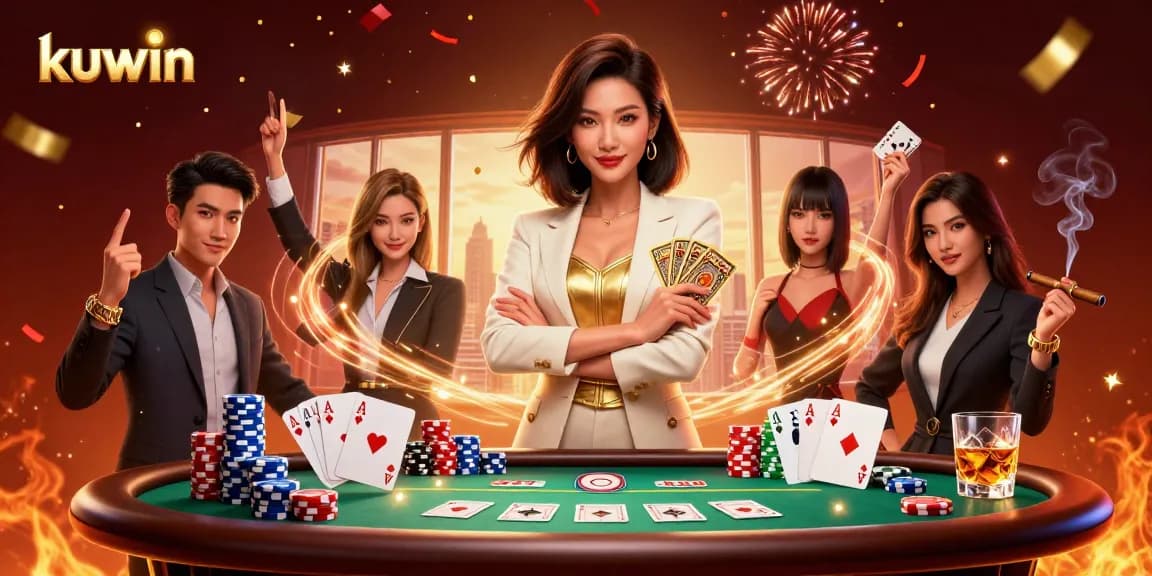 Kuwin players enjoying thrilling poker games amidst a vibrant casino atmosphere