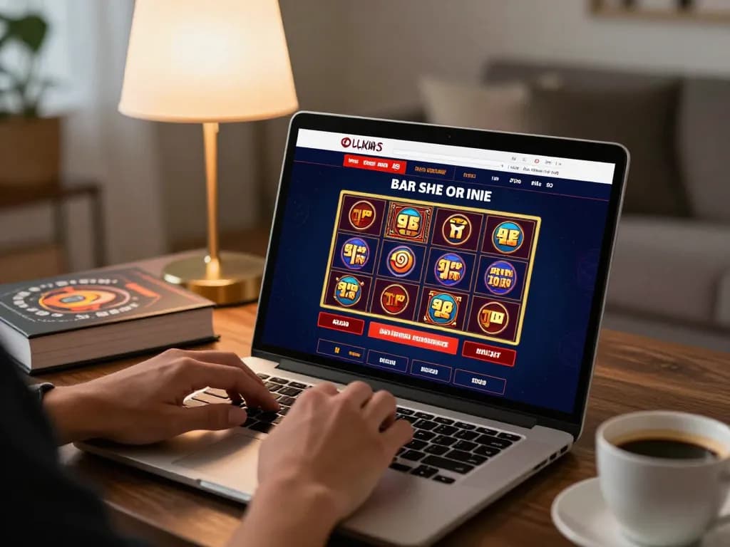 Experience thrilling gameplay on NK88 with online slot games at a stylish home setup.
