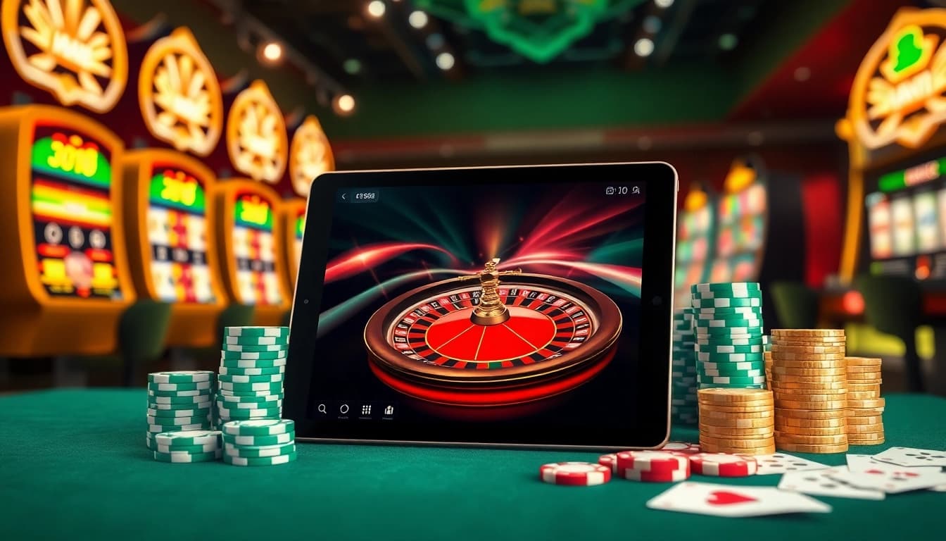 Experience the thrill of winning at tg88 with vibrant casino tables and dynamic gambling visuals.
