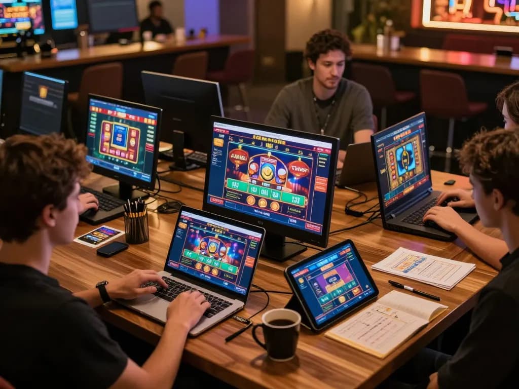 Players enjoy sam86 online casino games while strategizing in a cozy setting