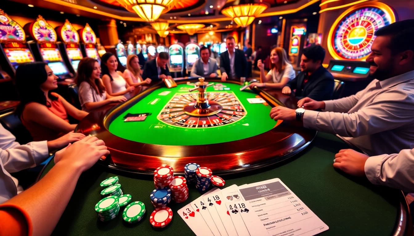 Experience high-stakes thrills with dh88 chips at a luxurious casino roulette table.