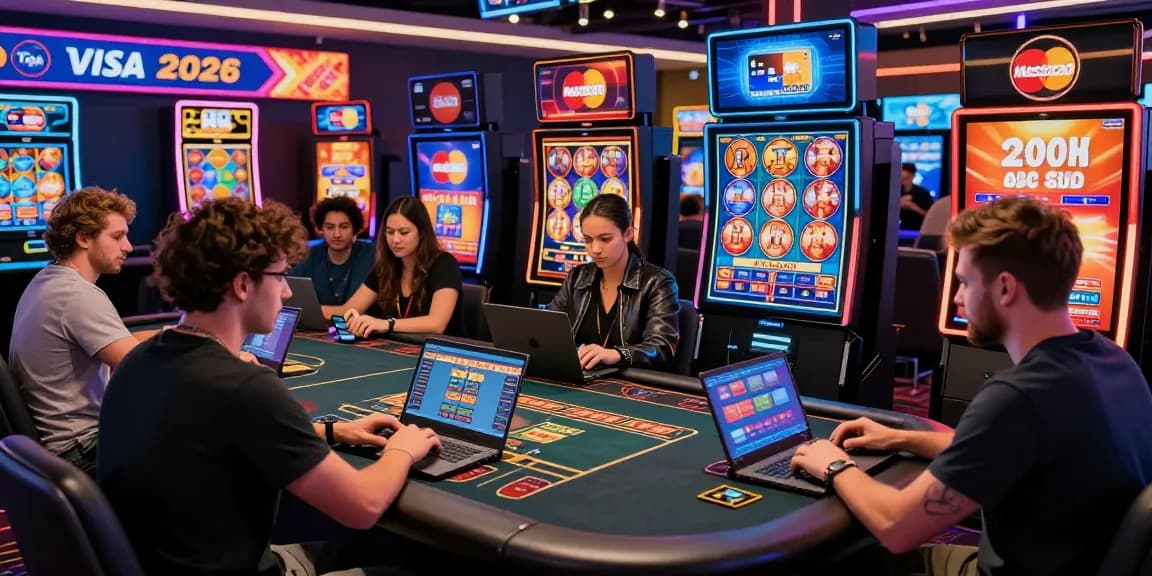 Dynamic gaming scene at https://brcs.co.uk showcasing players enjoying credit card casinos with vibrant visuals.